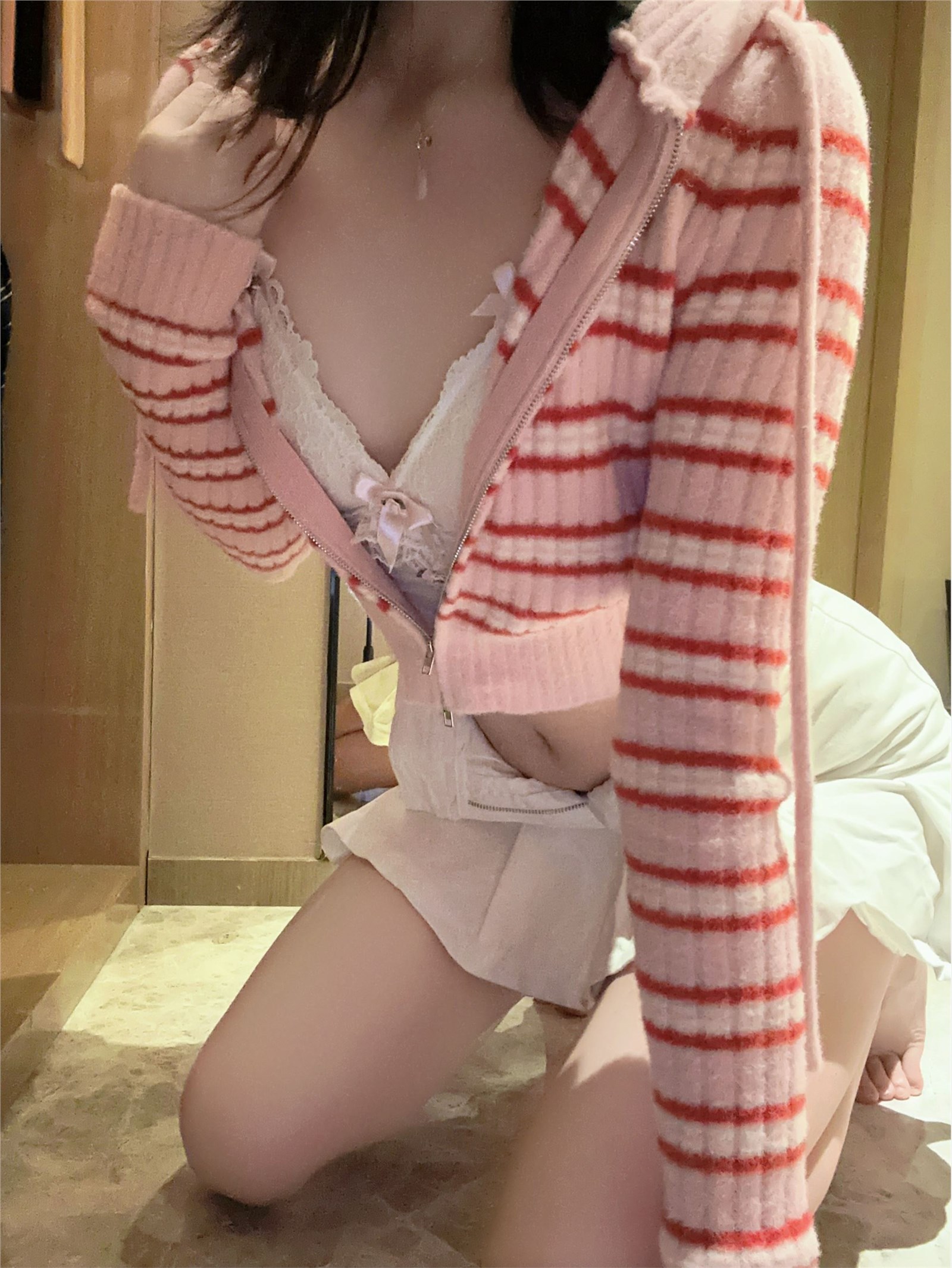 桜 Peach Meow - NO.171 Striped Sweater(6)